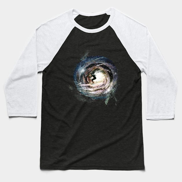 Galaxy surfer Baseball T-Shirt by Pradeep Chauhan